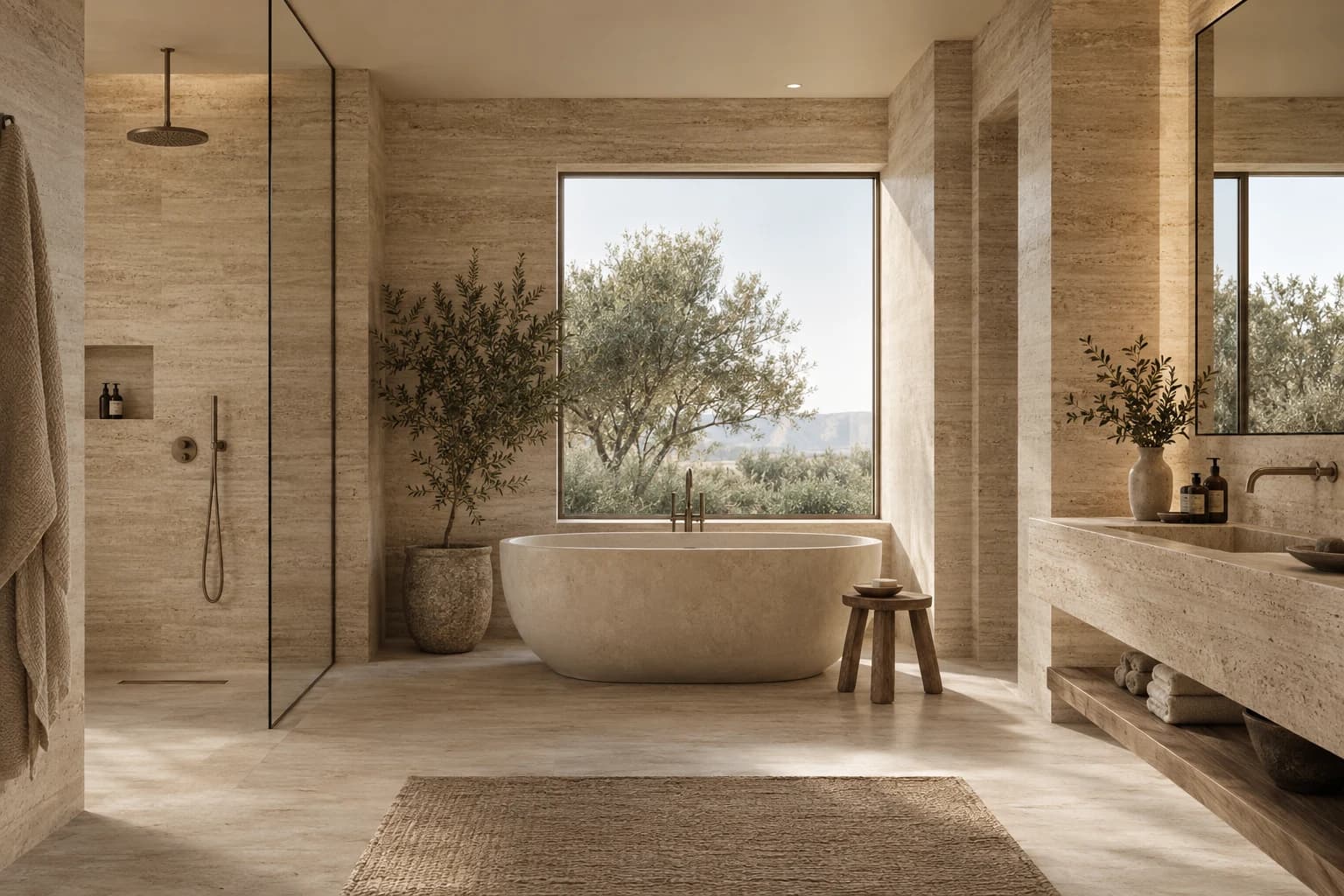 Travertine Spa, interior render