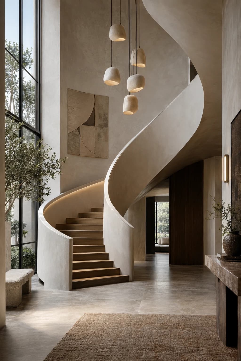 Stair Hall, interior render